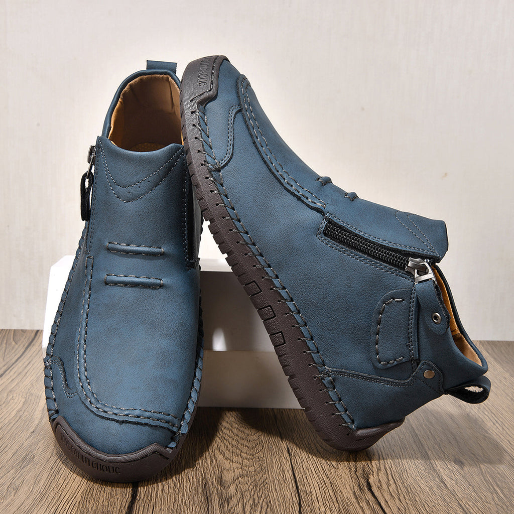 ⏰Limited Time Sale 70% OFF– Men’s Handmade Leather Driving Boots | Wide Toe, Arch Support, Waterproof, Pressure Relief, Non-Slip Comfort for Everyday & Travel