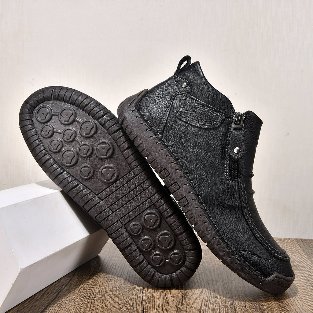 ⏰Limited Time Sale 70% OFF– Men’s Handmade Leather Driving Boots | Wide Toe, Arch Support, Waterproof, Pressure Relief, Non-Slip Comfort for Everyday & Travel