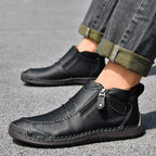 ⏰Limited Time Sale 70% OFF– Men’s Handmade Leather Driving Boots | Wide Toe, Arch Support, Waterproof, Pressure Relief, Non-Slip Comfort for Everyday & Travel