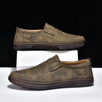 Men’s Orthotic Leather Shoes – Arch Support, Wide Toe Box, Breathable, Lightweight & Slip-Resistant