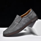Men’s Orthotic Leather Shoes – Arch Support, Wide Toe Box, Breathable, Lightweight & Slip-Resistant
