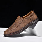 Men’s Orthotic Leather Shoes – Arch Support, Wide Toe Box, Breathable, Lightweight & Slip-Resistant