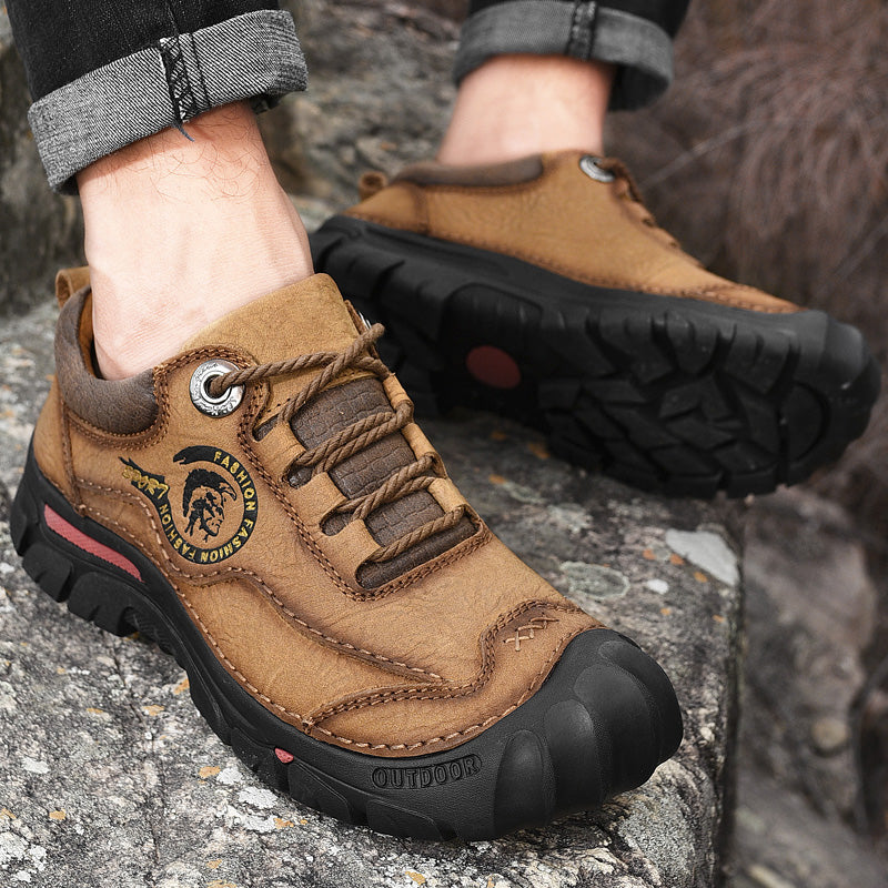 ⏰Limited-Time 70% OFF – Men’s Safety Toe Leather Work Shoes – Wide Toe, Waterproof, Slip-Resistant& All-Day Comfort