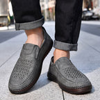 Men’s Orthotic Leather Shoes – Arch Support, Wide Toe Box, Breathable, Lightweight & Slip-Resistant