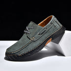 (💥Top Rated Choice)  Men’s Orthopedic Premium Handmade Leather Boat Shoes – Pressure Relief, Waterproof, Slip-Resistant, Wide Toe, Arch&Ankle Support for Everyday & Travel