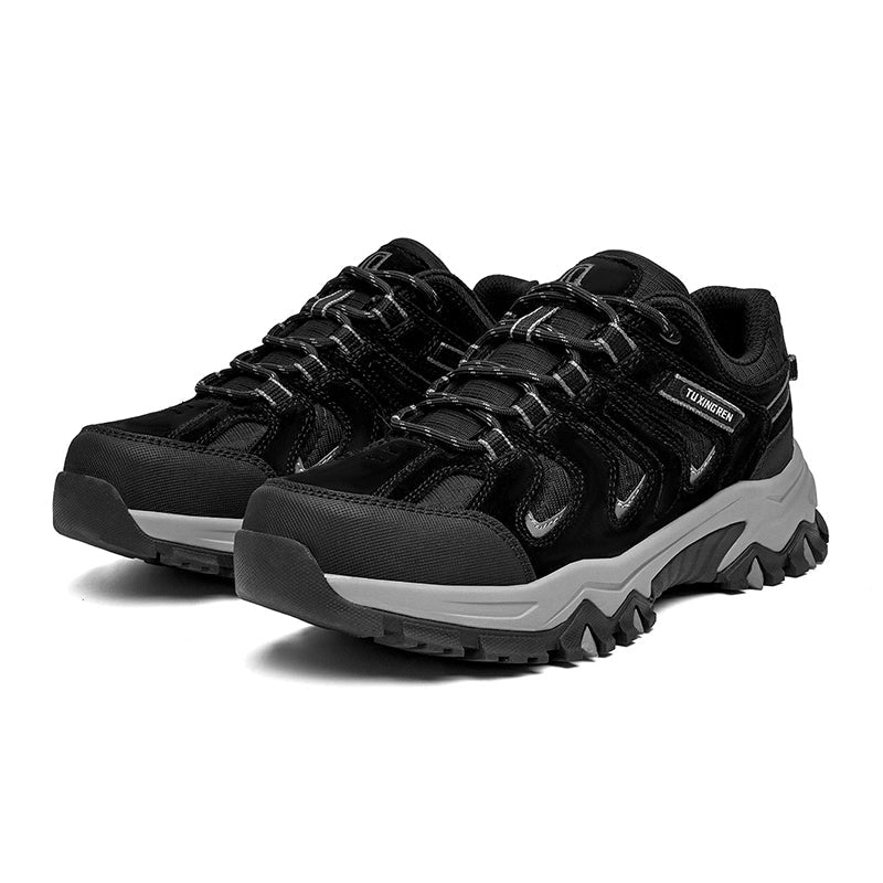 Men’s Composite Toe Outdoor Hiking Shoes, Arch Support, Wide Fit, Lightweight Comfort & Slip-Resistant Grip