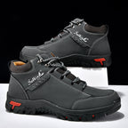 (💥Top Rated Choice) Men’s Orthopedic Handmade Leather Boots For All-Day Comfort–Pressure Relief, Waterproof, Slip-Resistant, Wide Toe Box
