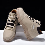 (💥Top Rated Choice) Men’s Orthopedic Handmade Leather Boots For All-Day Comfort–Pressure Relief, Waterproof, Slip-Resistant, Wide Toe Box