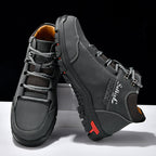 (💥Top Rated Choice) Men’s Orthopedic Handmade Leather Boots For All-Day Comfort–Pressure Relief, Waterproof, Slip-Resistant, Wide Toe Box