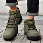 (💥Top Rated Choice) Men’s Orthopedic Handmade Leather Boots For All-Day Comfort–Pressure Relief, Waterproof, Slip-Resistant, Wide Toe Box