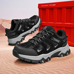 Men’s Composite Toe Outdoor Hiking Shoes, Arch Support, Wide Fit, Lightweight Comfort & Slip-Resistant Grip