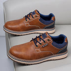 Men’s Comfort Leather Work Shoes – Arch Support, Pressure Relief, Lightweight & Slip-Resistant for All-Day Wear