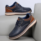 Men’s Comfort Leather Work Shoes – Arch Support, Pressure Relief, Lightweight & Slip-Resistant for All-Day Wear