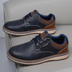 Men’s Comfort Leather Work Shoes – Arch Support, Pressure Relief, Lightweight & Slip-Resistant for All-Day Wear
