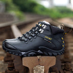 ⏰Limited Time Sale 70% OFF-Men’s Handmade Premium Leather Slip-On Driving Boots – Wide Toe, Arch Support, Waterproof, Pressure Relief, Non-Slip Sole for Casual, Travel&Outdoor