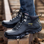 ⏰Limited Time Sale 70% OFF-Men’s Handmade Premium Leather Slip-On Driving Boots – Wide Toe, Arch Support, Waterproof, Pressure Relief, Non-Slip Sole for Casual, Travel&Outdoor