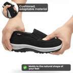Men's Slip-On Walking Shoes with Lightweight Cushioned Sole - Waterproof Mesh, Anti-Slip, Wide Toe, Arch Support