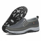Men's Slip-On Walking Shoes with Lightweight Cushioned Sole - Waterproof Mesh, Anti-Slip, Wide Toe, Arch Support