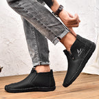 ⏰Limited-Time 70% OFF—Men’s Wide-Fit Handmade Driving Boots – Easy Zip, All-Day Comfort, Arch Support, Waterproof, Pressure Relief, Non-Slip Sole for Casual, Travel&Outdoor