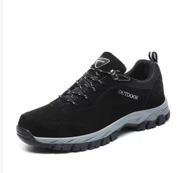 Men's Orthopedic Outdoor Work Boots - Built-In Arch Support; Waterproof Leather Upper; Wide Toe; Non-Slip; Ankle Support; Scratch&Smash&Puncture Resistant; Perfect For Hiking, Travel, Walk and Work.