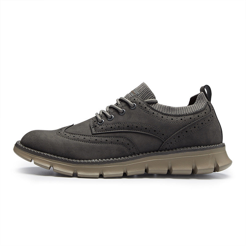 💥 12 HOURS. NO PAIN. – Men’s Vintage Leather Oxford Sneakers – Lightweight, Breathable, Arch Support, Flexible Non-Slip Sole