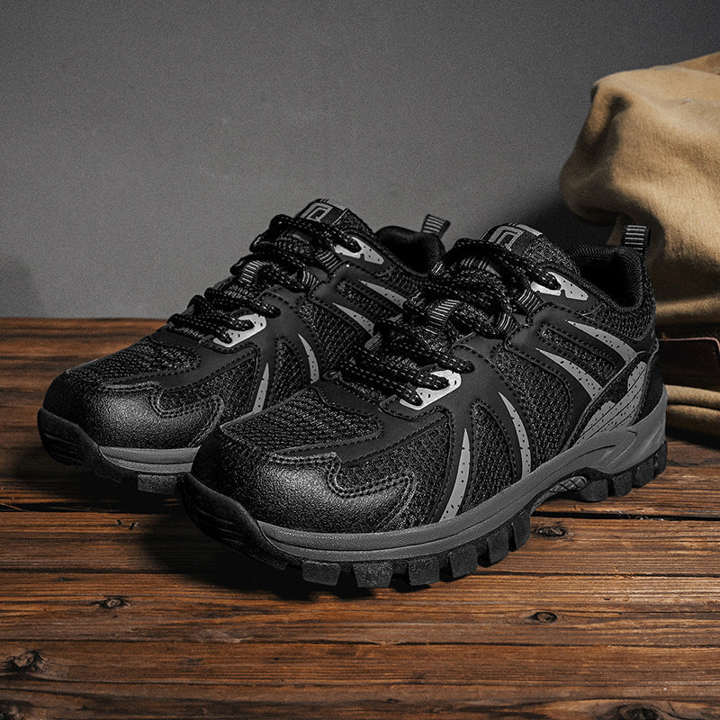Men’s Steel Toe Safety Sneakers – Breathable Mesh, Lightweight Comfort, Non-Slip Grip & Puncture-Resistant Protection