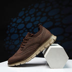 💥 12 HOURS. NO PAIN. – Men’s Vintage Leather Oxford Sneakers – Lightweight, Breathable, Arch Support, Flexible Non-Slip Sole