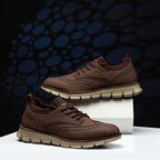 💥 12 HOURS. NO PAIN. – Men’s Vintage Leather Oxford Sneakers – Lightweight, Breathable, Arch Support, Flexible Non-Slip Sole