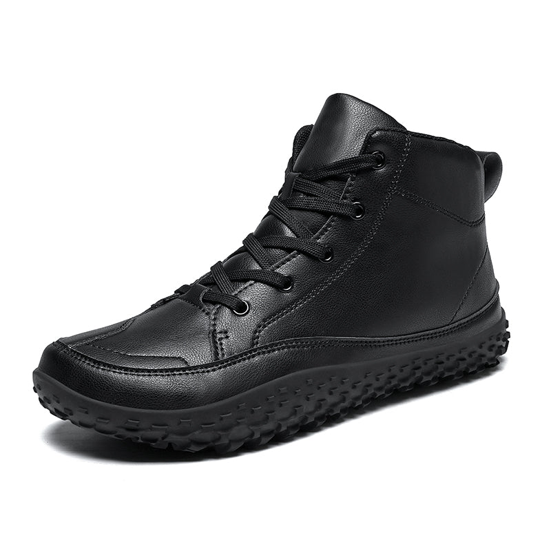 ⏰Limited-Time 70% OFF –Men's Barefoot Orthopedic Hiking Boots – Comfortable Leather, Arch Support, Non-Slip, Lace-Up Combat Boots for Work & Outdoors