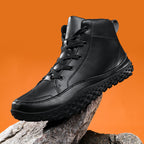 ⏰Limited-Time 70% OFF –Men's Barefoot Orthopedic Hiking Boots – Comfortable Leather, Arch Support, Non-Slip, Lace-Up Combat Boots for Work & Outdoors