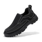Men's Orthopedic Genuine Leather Relaxed-Fit Slip-On Loafer for Diabetics, Arch Support Hiking Shoes for  everyday casual wear