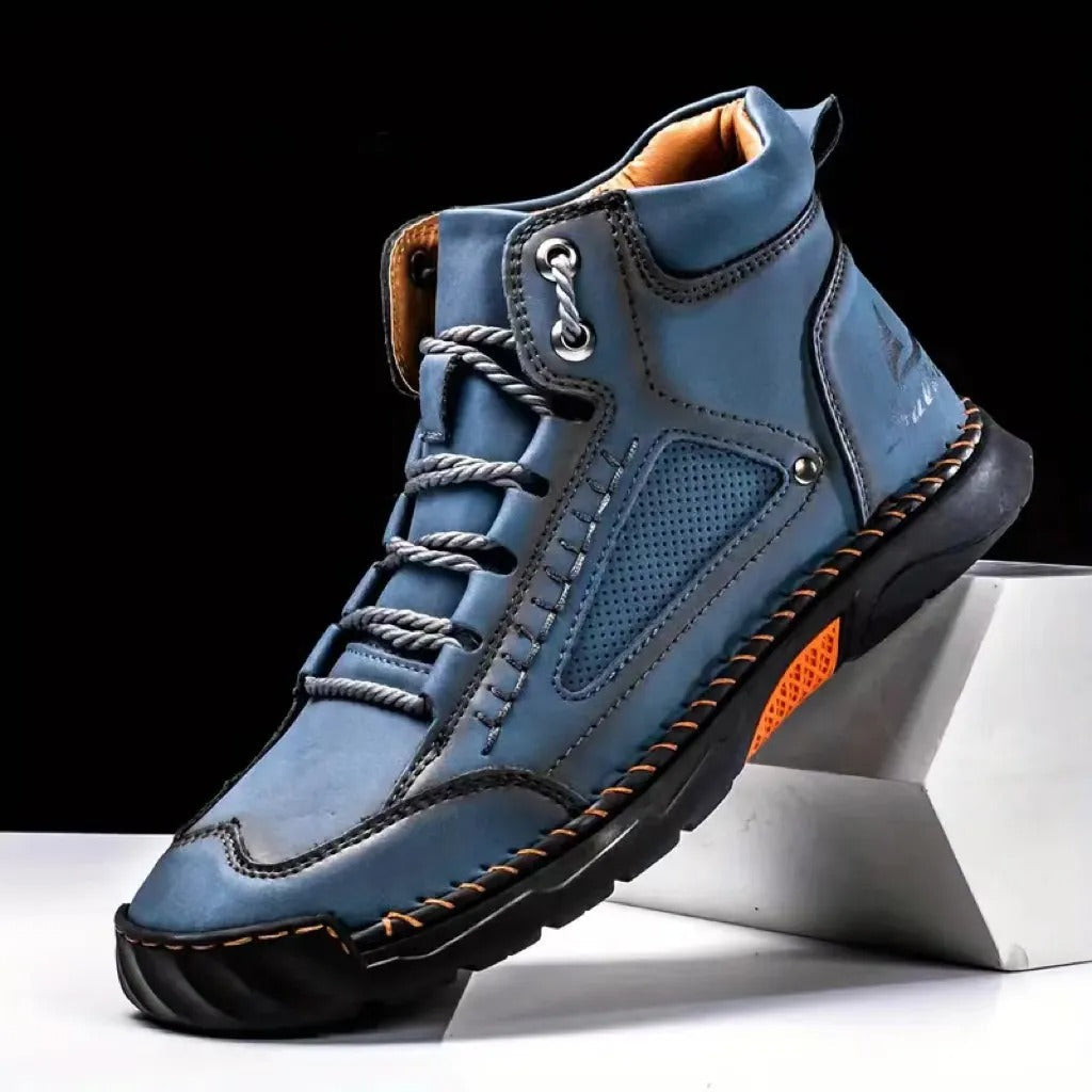 Men's Handmade Leather Boots Waterproof Arch Support Spacious Toe Box