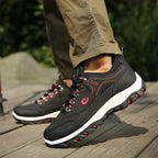 Men's Waterproof Puncture-Resistant Round-Toe Orthopedic Walking Hiking Shoes