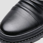 Men's Comfortable Leather Motorcycle Boots Work Boots Waterproof Anti-Slip Anti-Sprain