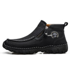 (⏰NOW ON: 70% OFF Sale! 🔥)Men's Premium Motorcycle Boots – Hand-Stitched Genuine Leather, USMCA Recommended - Wide Toe, Waterproof, Anti-Slip, Anti-Sprain, Ortho Support, Suitable for Riding, Work, Driving, Hiking