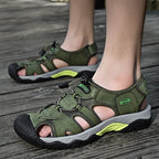 Men's Slip-on Genuine Sports Sandals, Orthopedic Support, Comfortable Lightweight Durable Non-Slip Hiking Sandals
