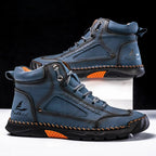 (🎁#2 Best Seller) Men's Handmade Leather Boots Waterproof Arch Support Spacious Toe Box