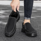 Men's Orthopedic Genuine Leather Relaxed-Fit Slip-On Loafer for Diabetics, Arch Support Hiking Shoes for  everyday casual wear