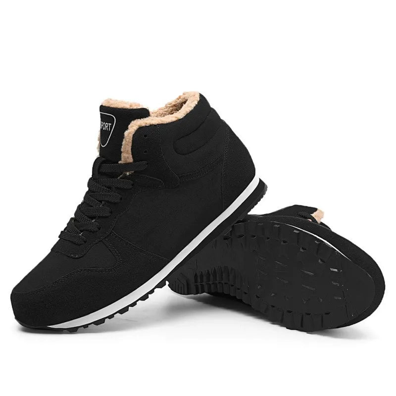 Men’s Warm Waterproof Orthotic Winter Boots, Arch Support, Non-Slip Sole, Lightweight Insulated Boots for All-Day Wear