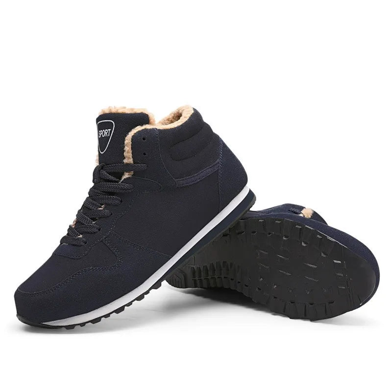 Men’s Warm Waterproof Orthotic Winter Boots, Arch Support, Non-Slip Sole, Lightweight Insulated Boots for All-Day Wear